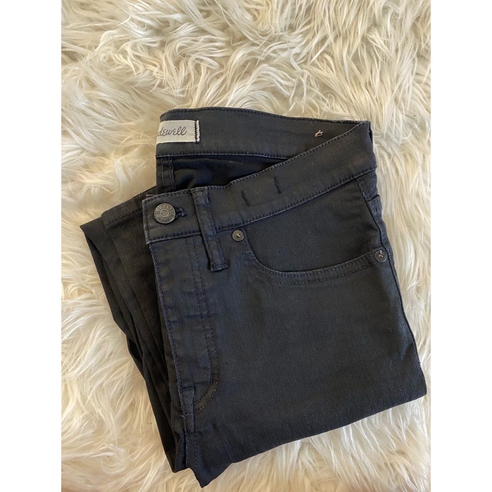 Matte Black Skinny Straight Leg Jeans